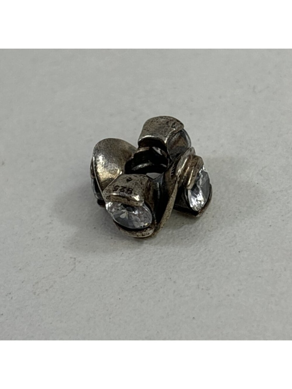 RETIRED CHAMILIA STERLING SILVER CLEAR CZ FOREVER BEAD CHARM